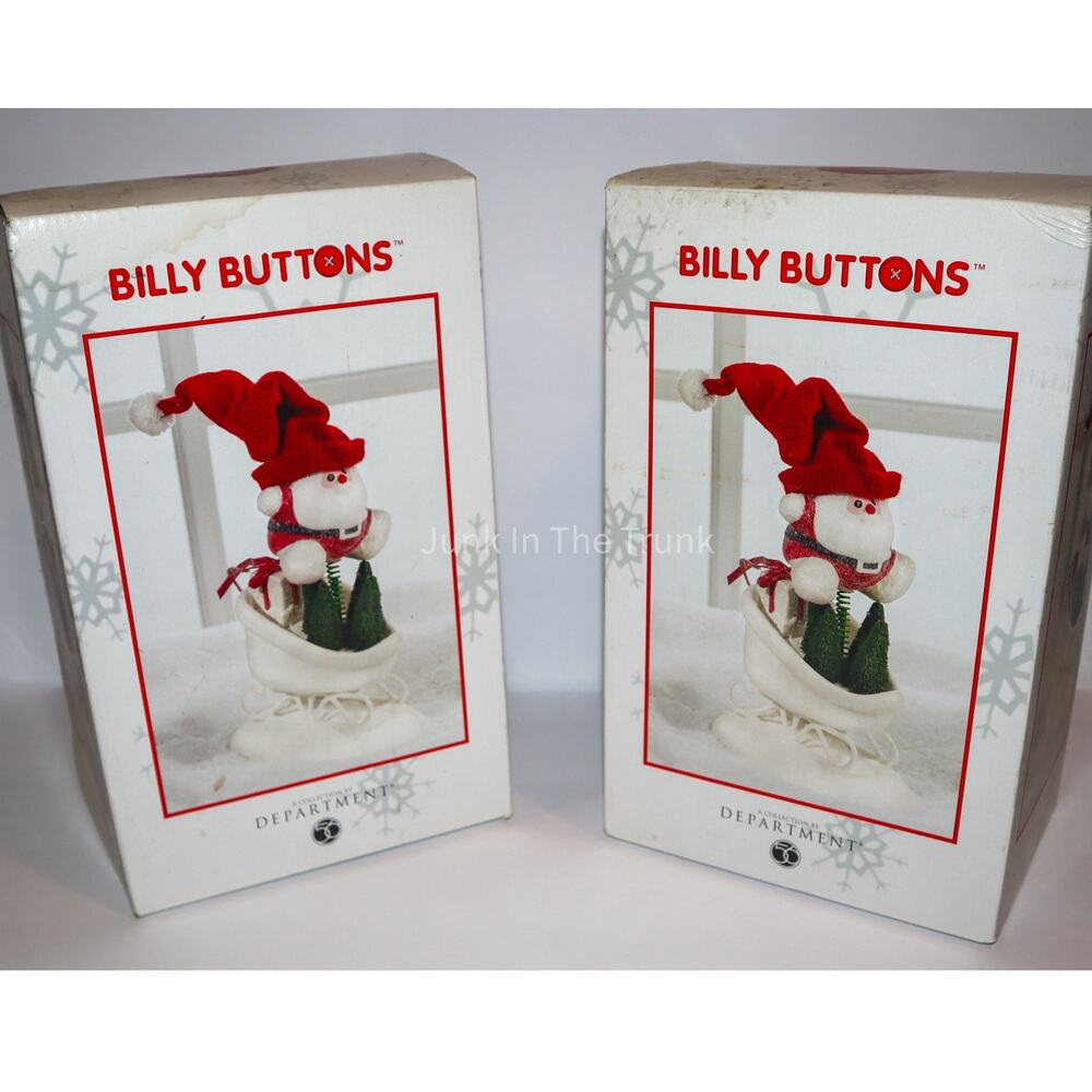2 Billy Button Elf Christmas Collection Decor